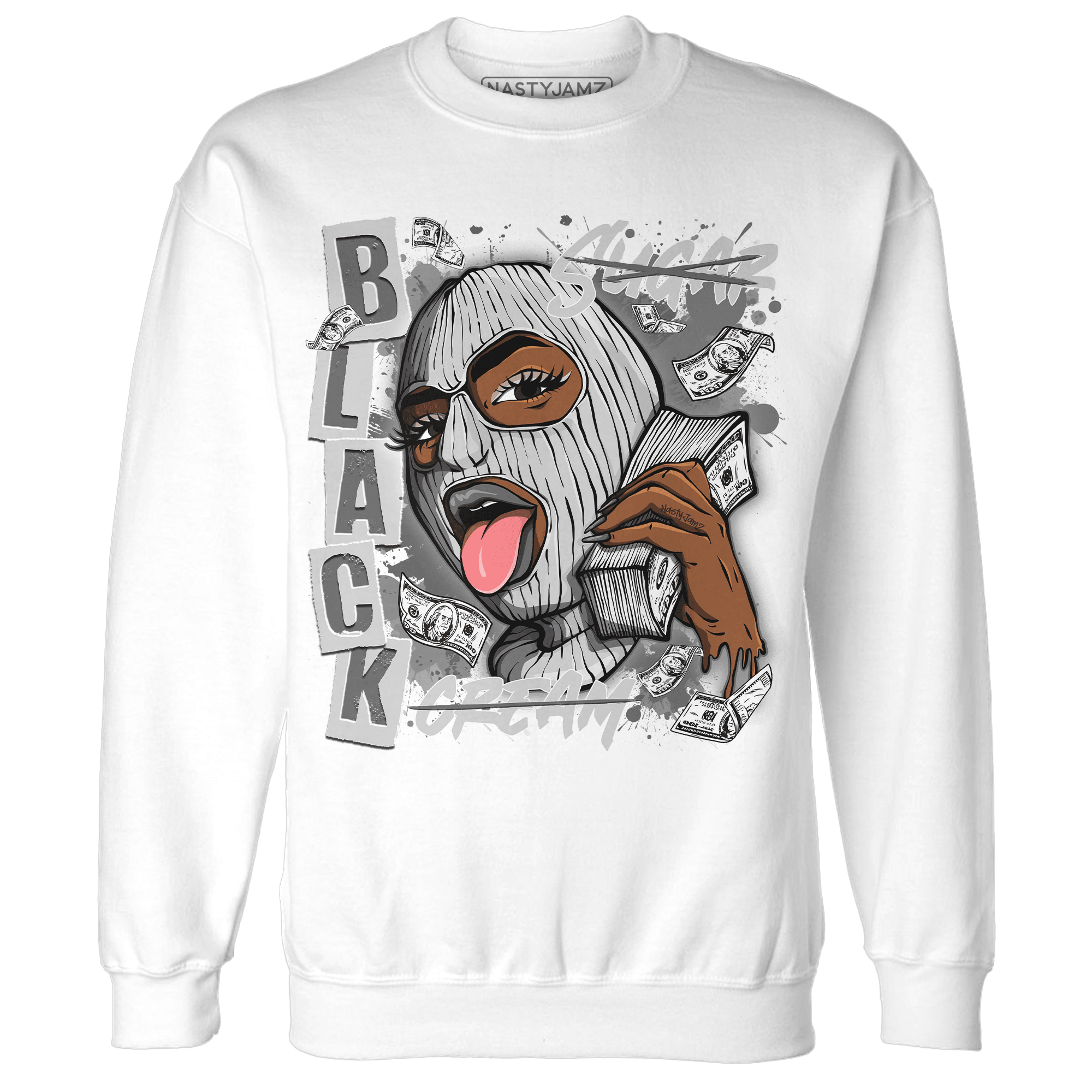 Retro High OG Black White 1s Sweatshirt Match No Sugar No Cream - NastyJamz