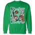 Green Glow 3s Sweatshirt Match No Sugar No Cream - NastyJamz