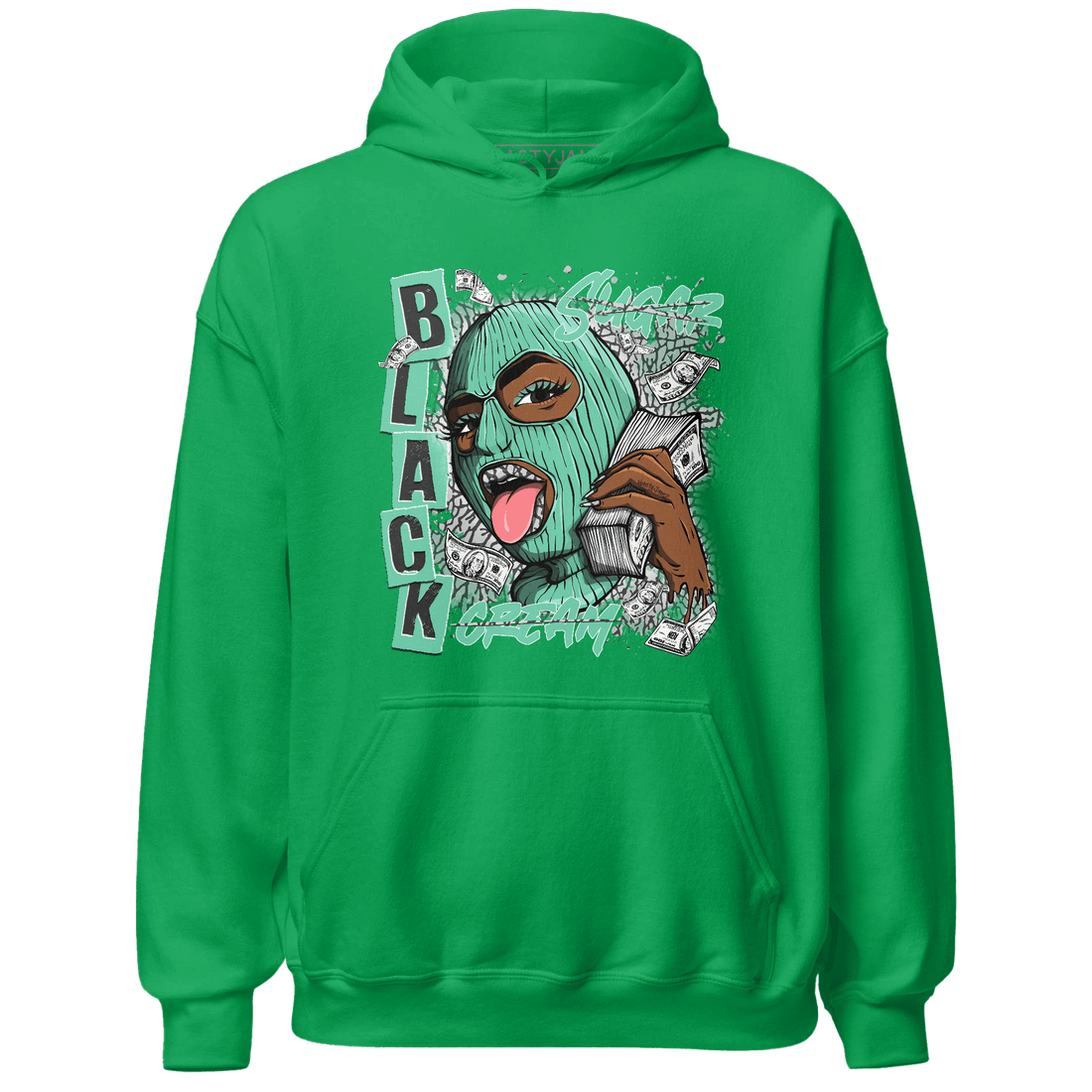 Green Glow 3s Hoodie Match No Sugar No Cream - NastyJamz