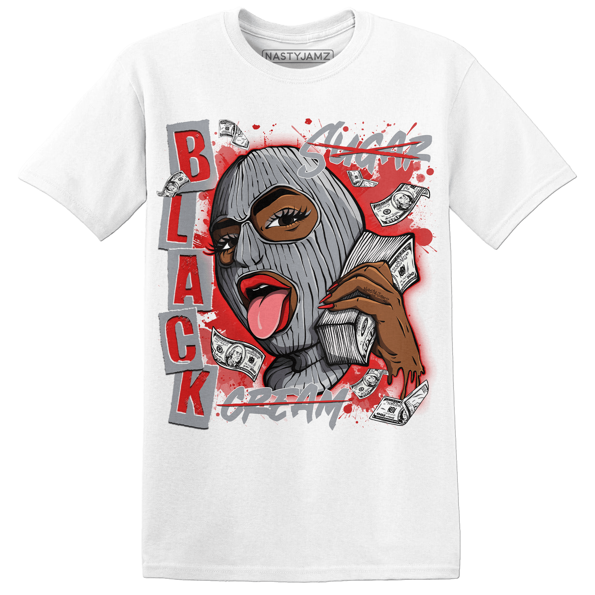 Bred Reimagined 4s T Shirt Match No Sugar No Cream - NastyJamz