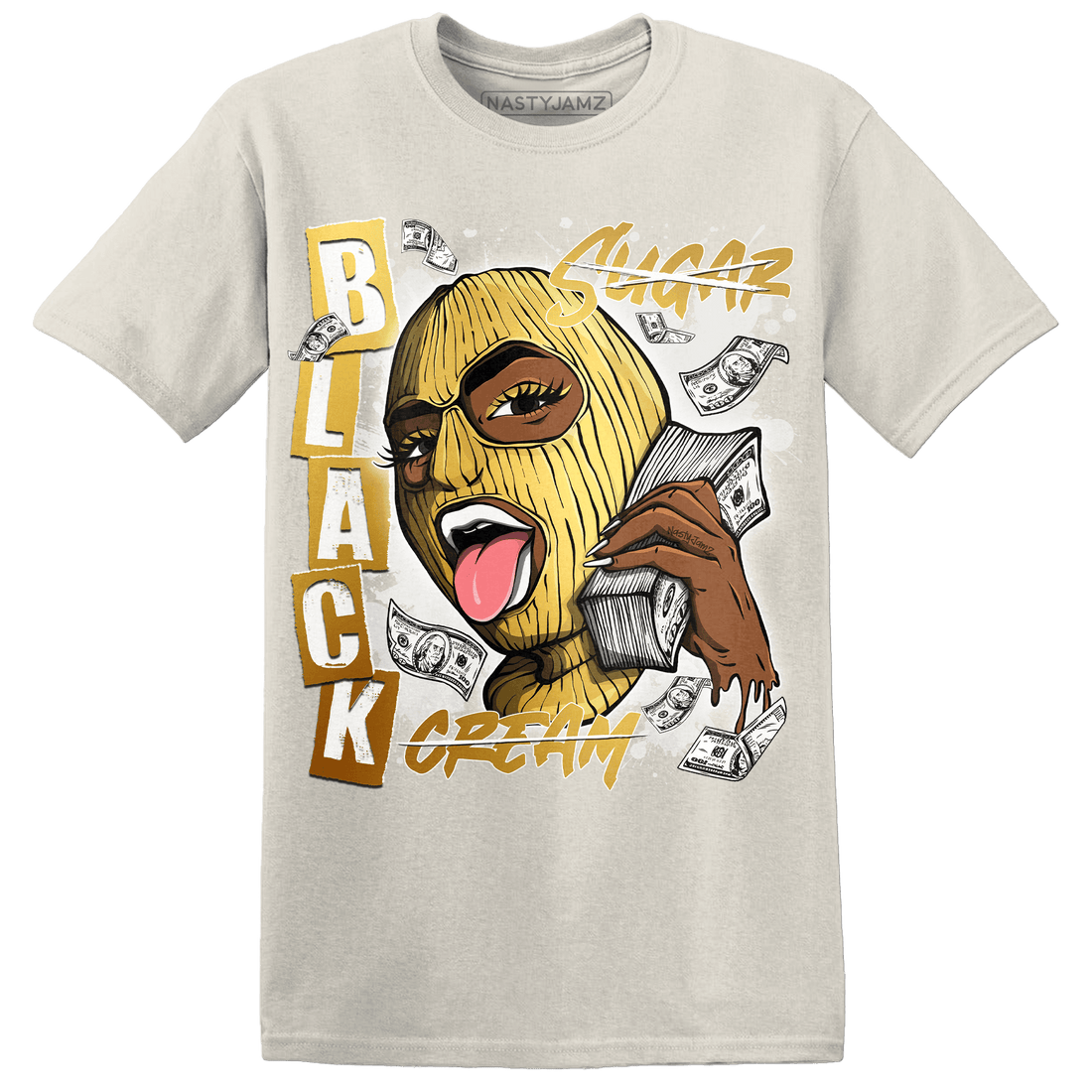 Sail 4s T Shirt Match No Sugar No Cream - NastyJamz