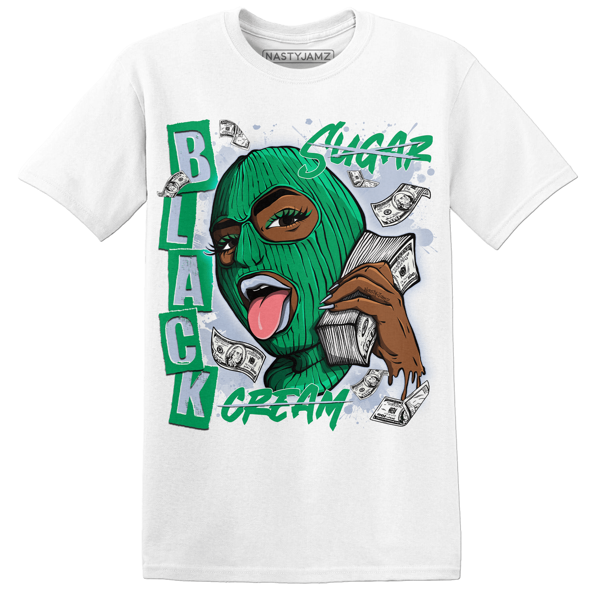 Lucky Green 5s T Shirt Match No Sugar No Cream - NastyJamz