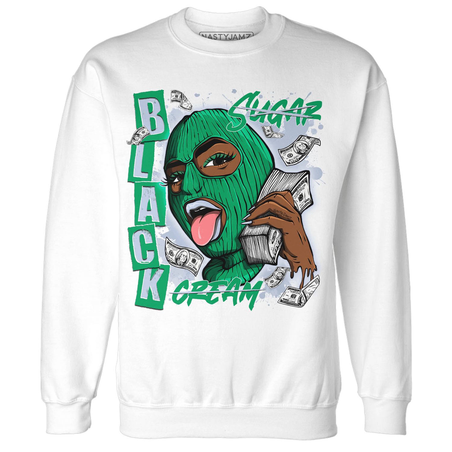 Lucky Green 5s Sweatshirt Match No Sugar No Cream - NastyJamz