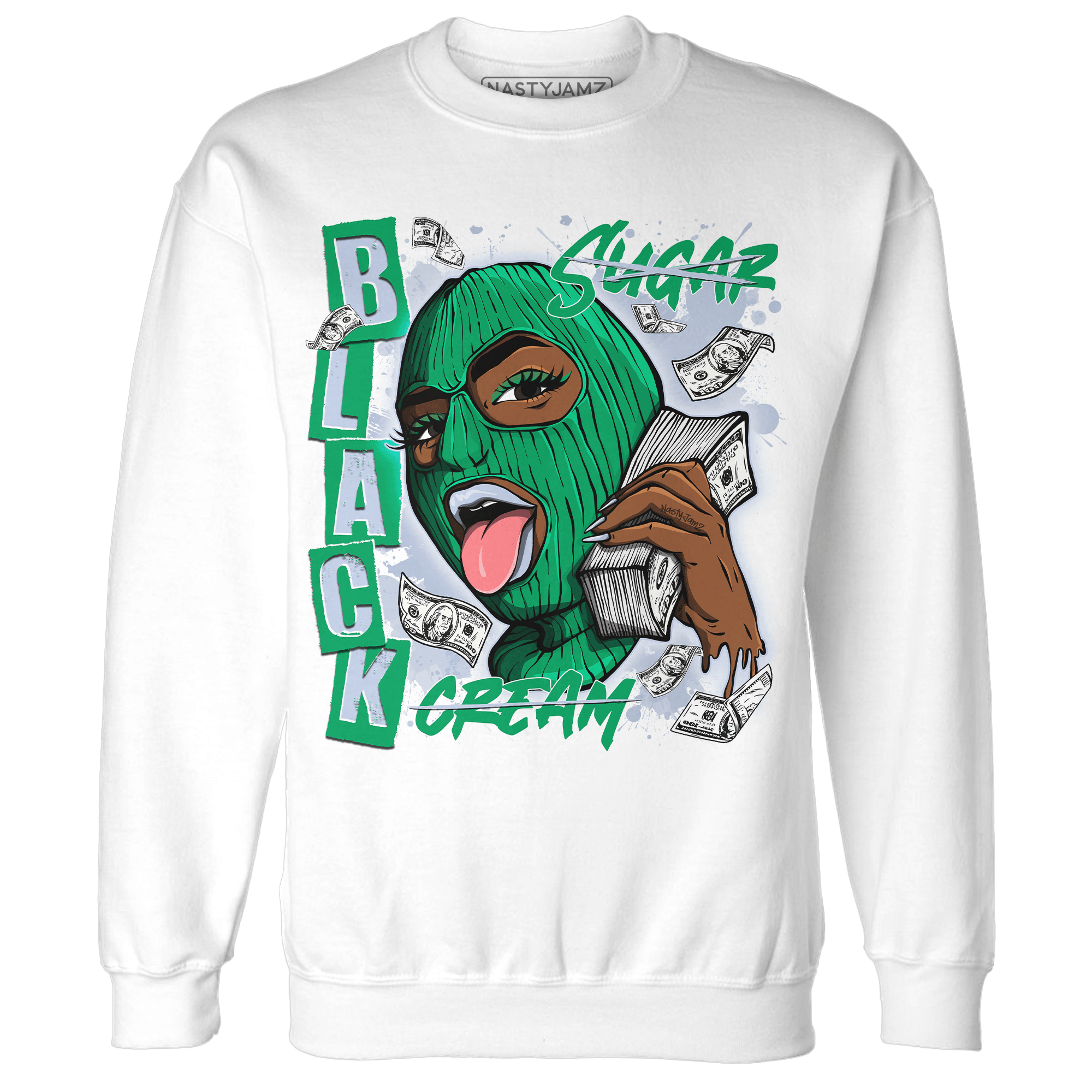 Lucky Green 5s Sweatshirt Match No Sugar No Cream - NastyJamz