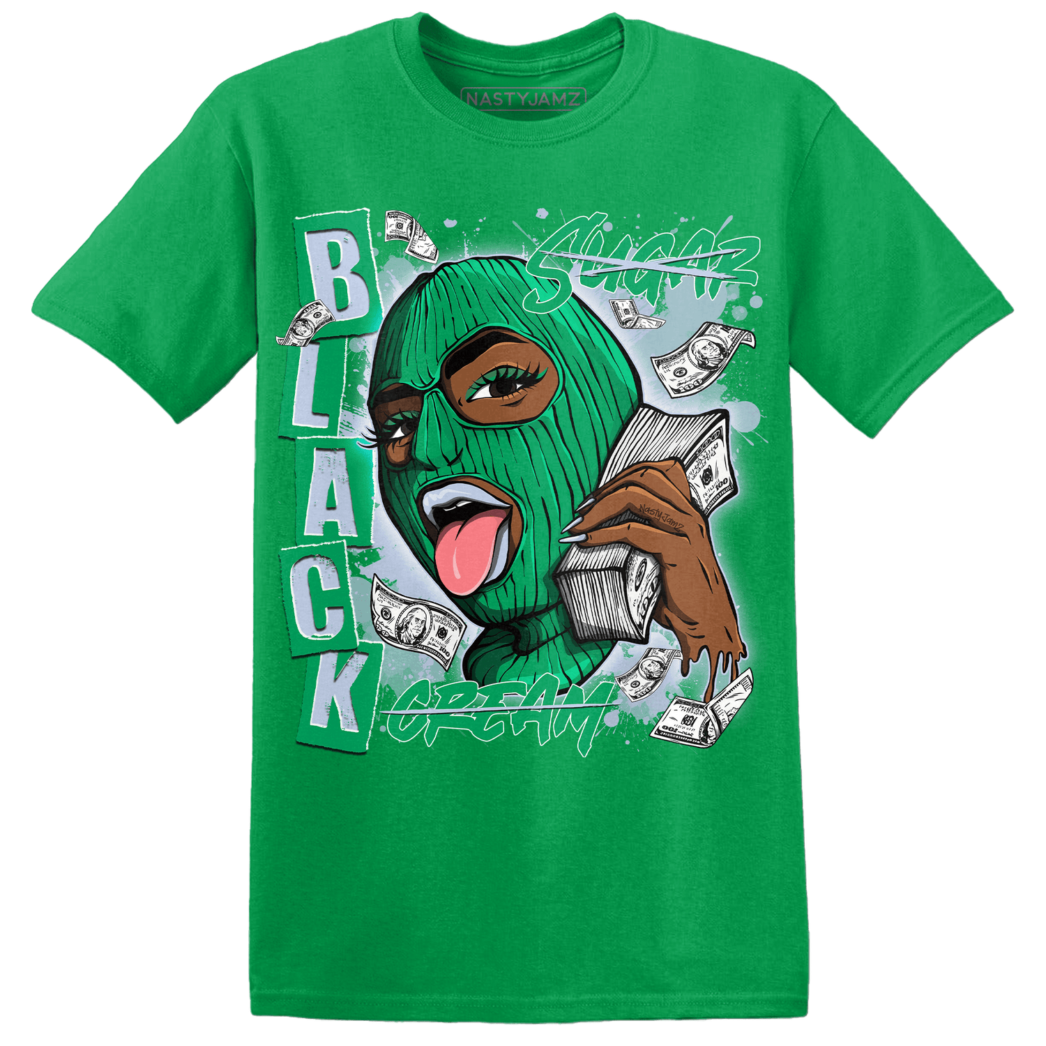 Lucky Green 5s T Shirt Match No Sugar No Cream - NastyJamz