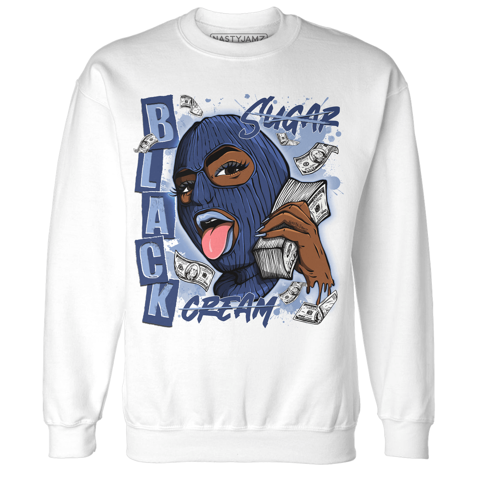Midnight Navy 5s Sweatshirt Match No Sugar No Cream - NastyJamz
