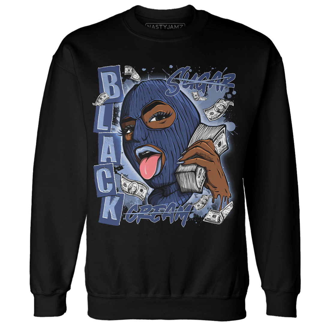 Midnight Navy 5s Sweatshirt Match No Sugar No Cream - NastyJamz