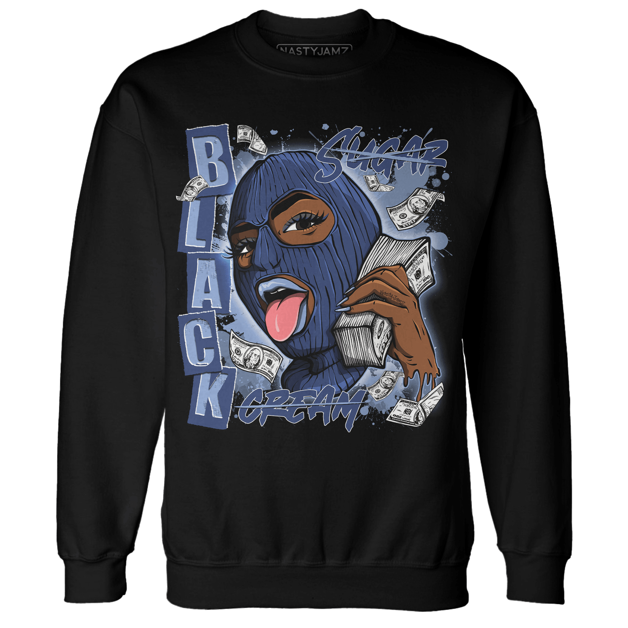 Midnight Navy 5s Sweatshirt Match No Sugar No Cream - NastyJamz