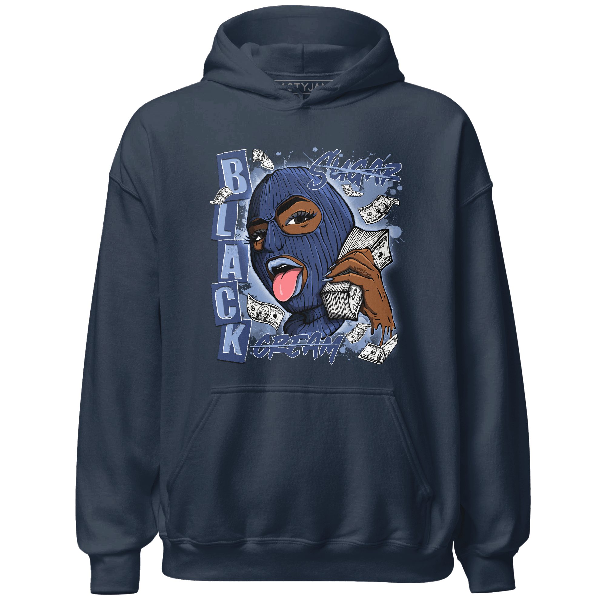Midnight Navy 5s Hoodie Match No Sugar No Cream - NastyJamz