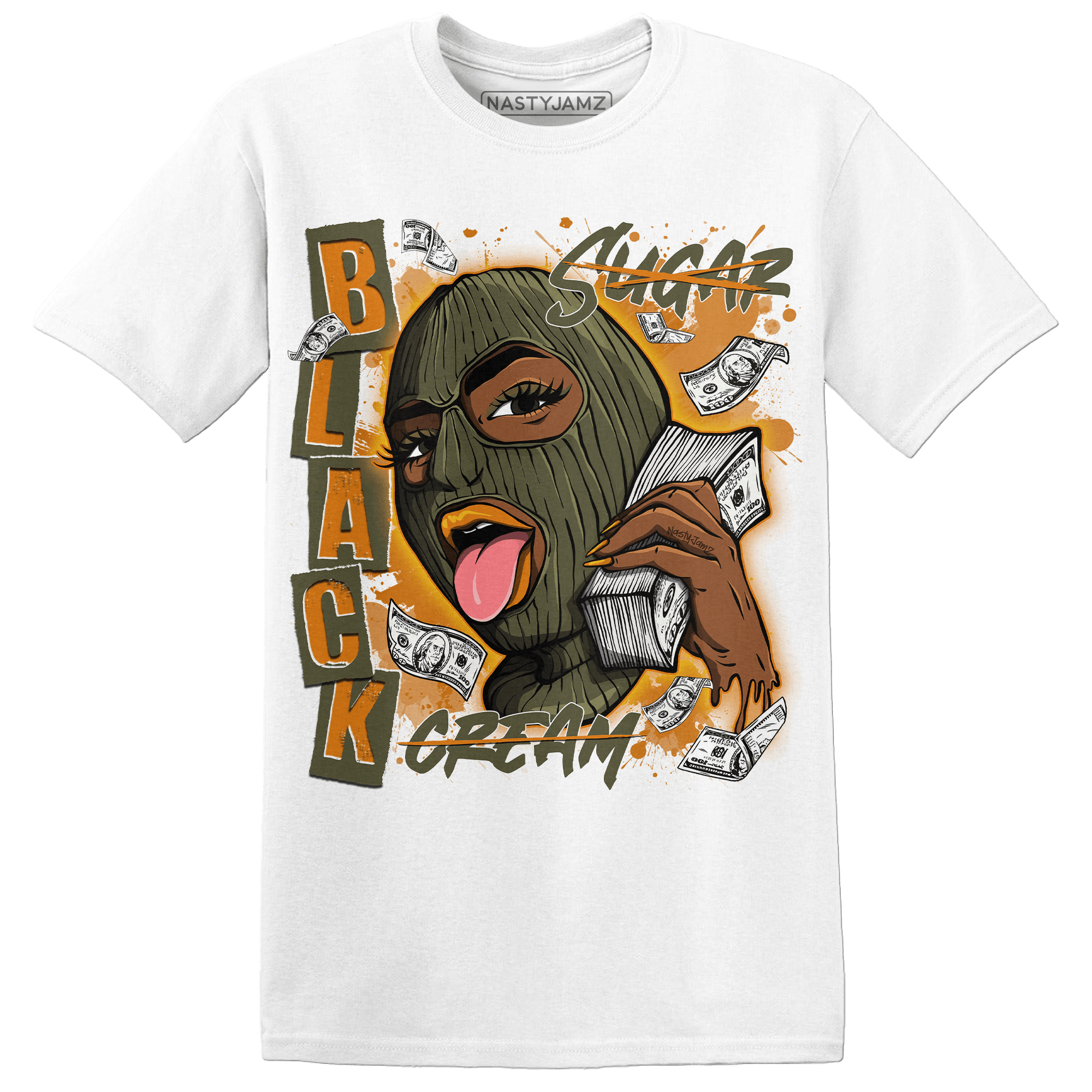 Olive 5s T Shirt Match No Sugar No Cream - NastyJamz