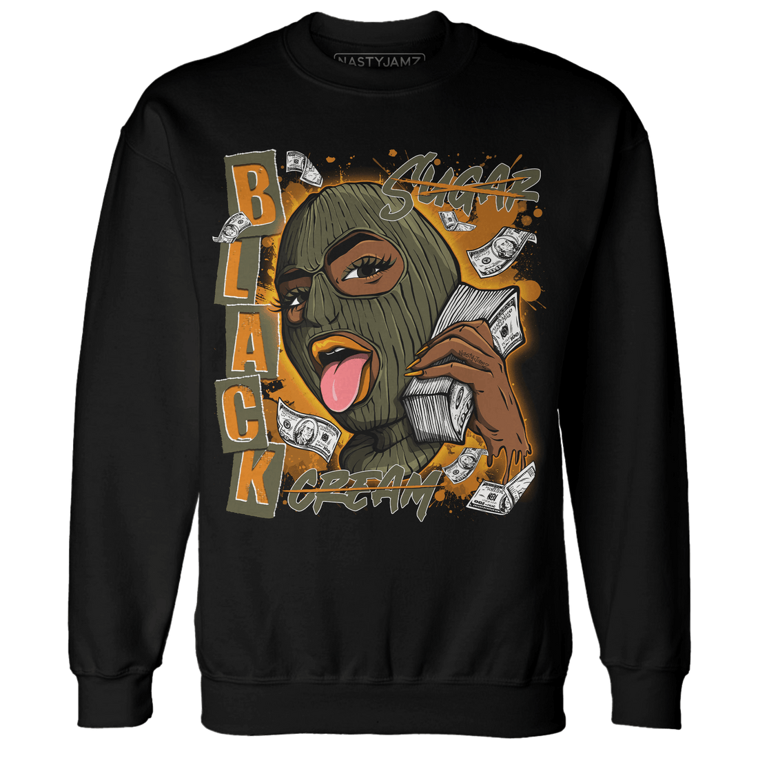 Olive 5s Sweatshirt Match No Sugar No Cream - NastyJamz