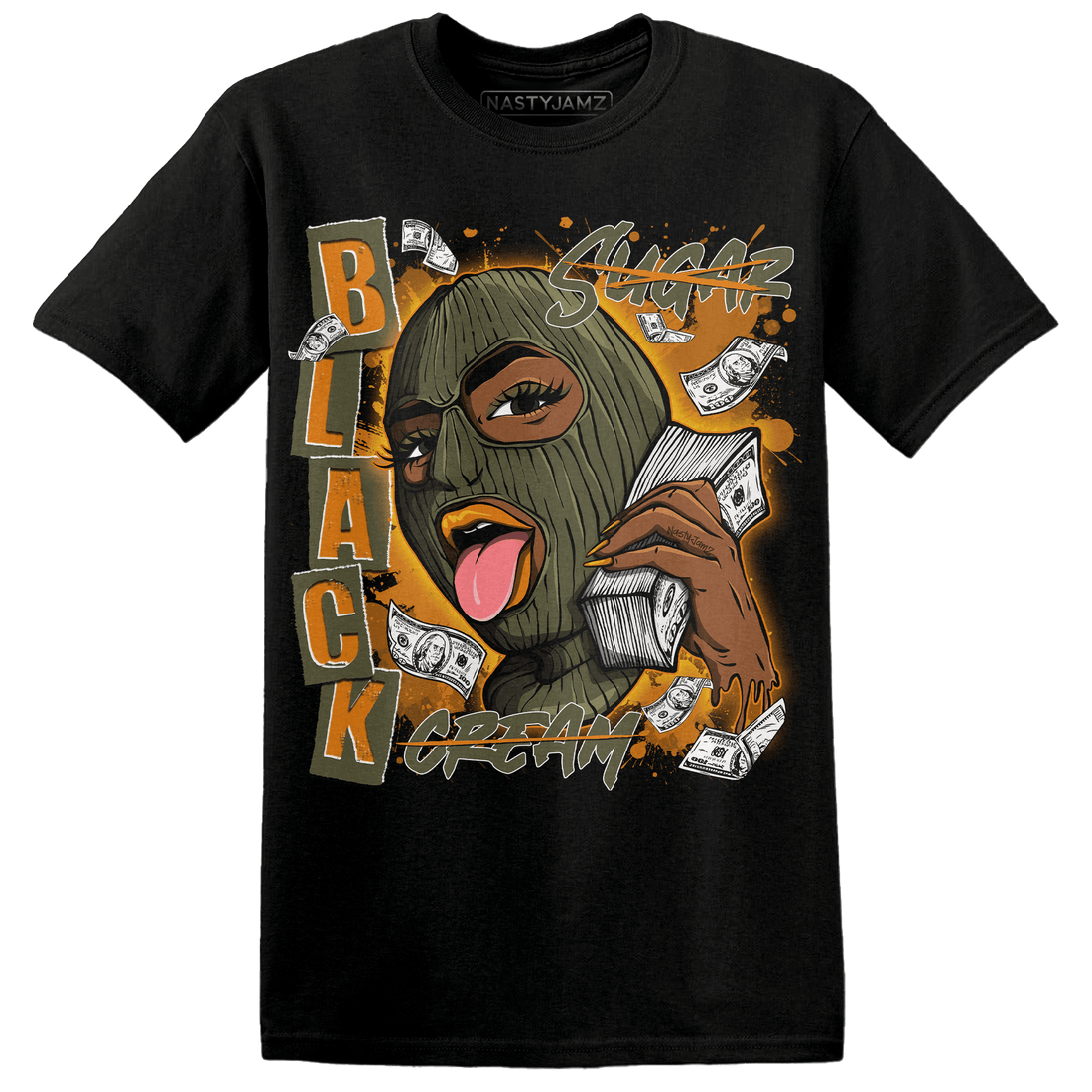 Olive 5s T Shirt Match No Sugar No Cream - NastyJamz