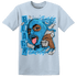 Powder Blue 9s T Shirt Match No Sugar No Cream - NastyJamz