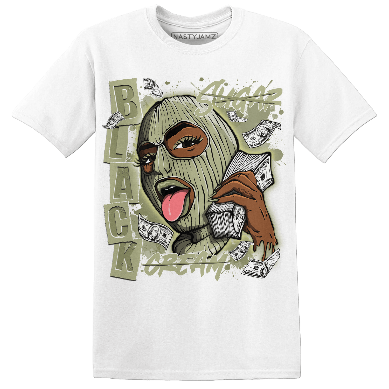 Yeezy Slide Resin T Shirt Match No Sugar No Cream - NastyJamz