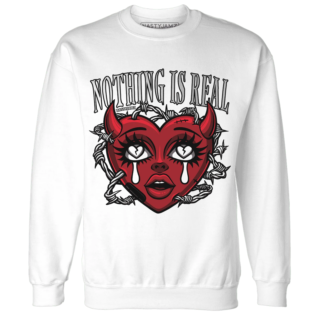 Retro-Red-Taxi-12s-Sweatshirt-Match-Nothing-Is-Real