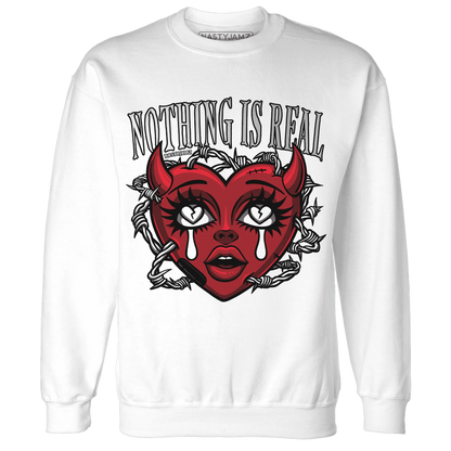 Retro-Red-Taxi-12s-Sweatshirt-Match-Nothing-Is-Real