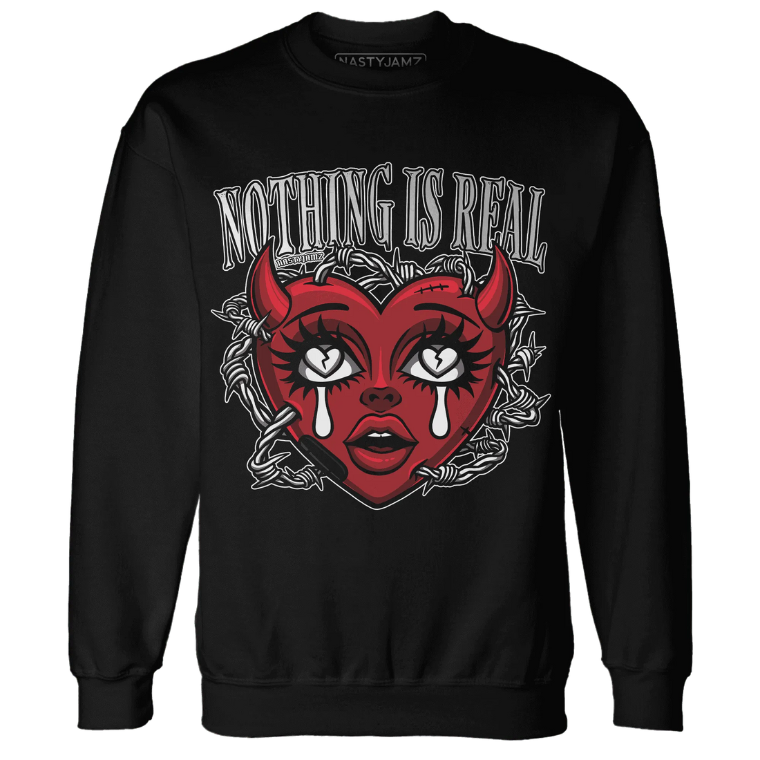 Retro-Red-Taxi-12s-Sweatshirt-Match-Nothing-Is-Real