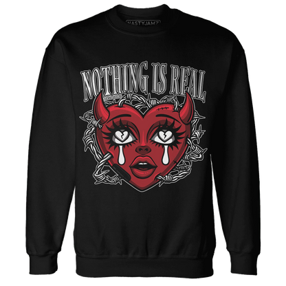 Retro-Red-Taxi-12s-Sweatshirt-Match-Nothing-Is-Real