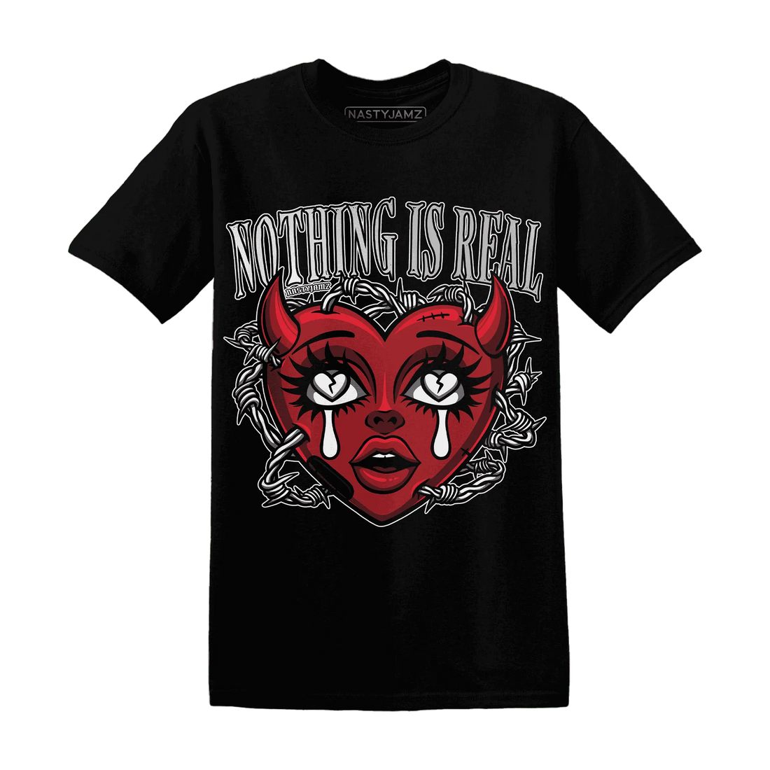 Retro-Red-Taxi-12s-T-Shirt-Match-Nothing-Is-Real