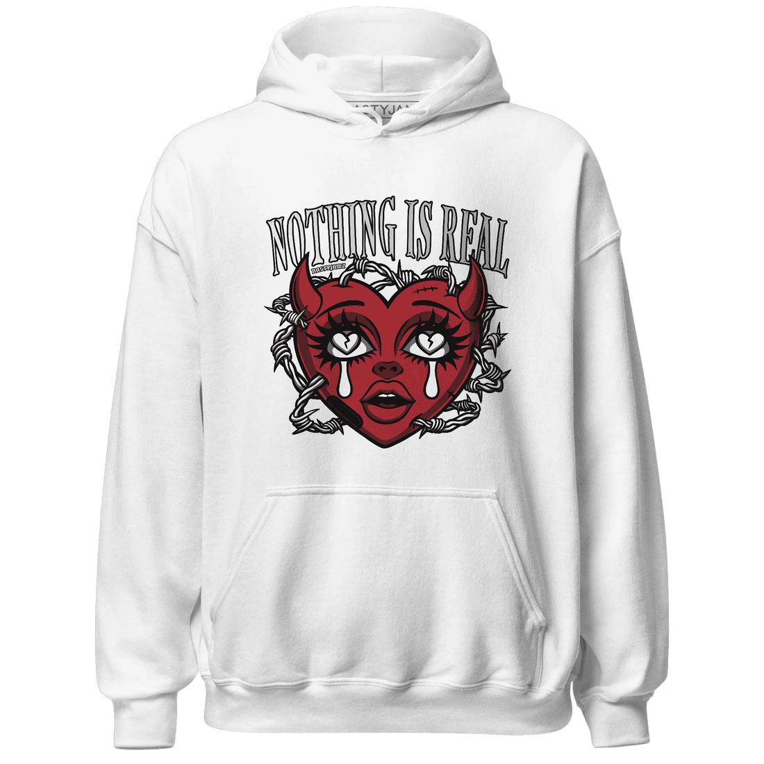 Retro-Red-Taxi-12s-Hoodie-Match-Nothing-Is-Real