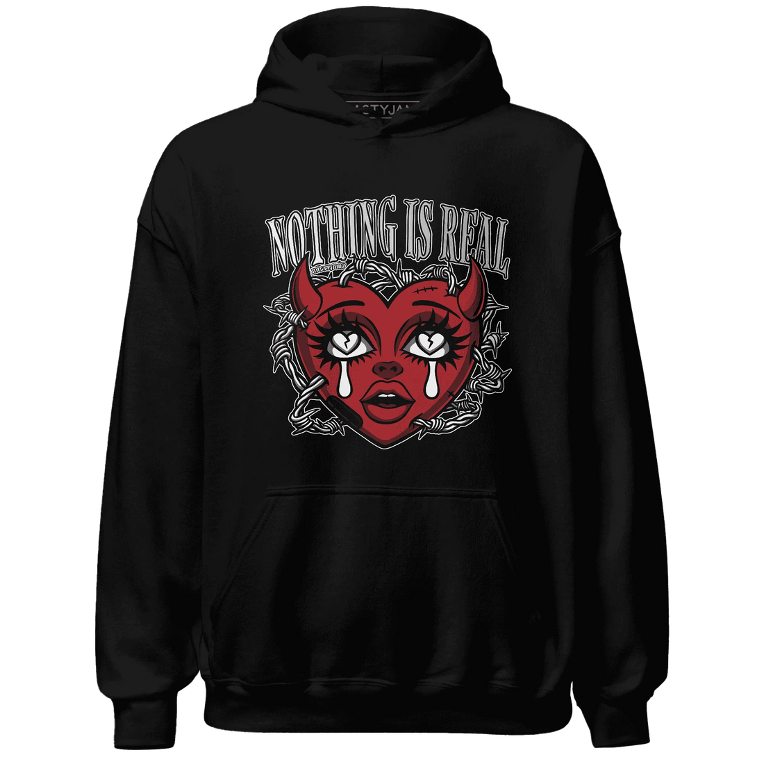 Retro-Red-Taxi-12s-Hoodie-Match-Nothing-Is-Real