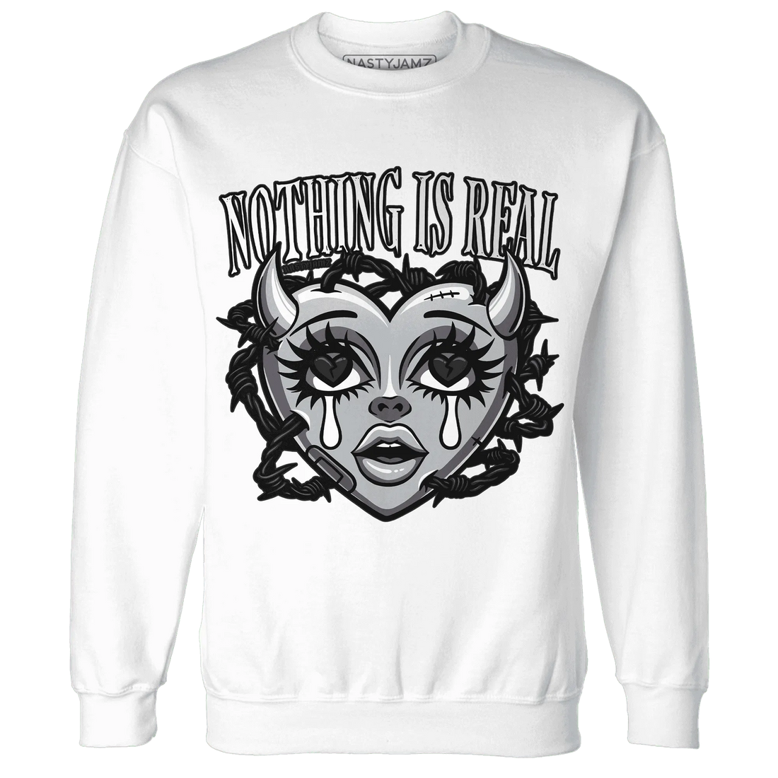 Wolf-Grey-12s-NastyJamz-Sweatshirt-Match-Nothing-Is-Real