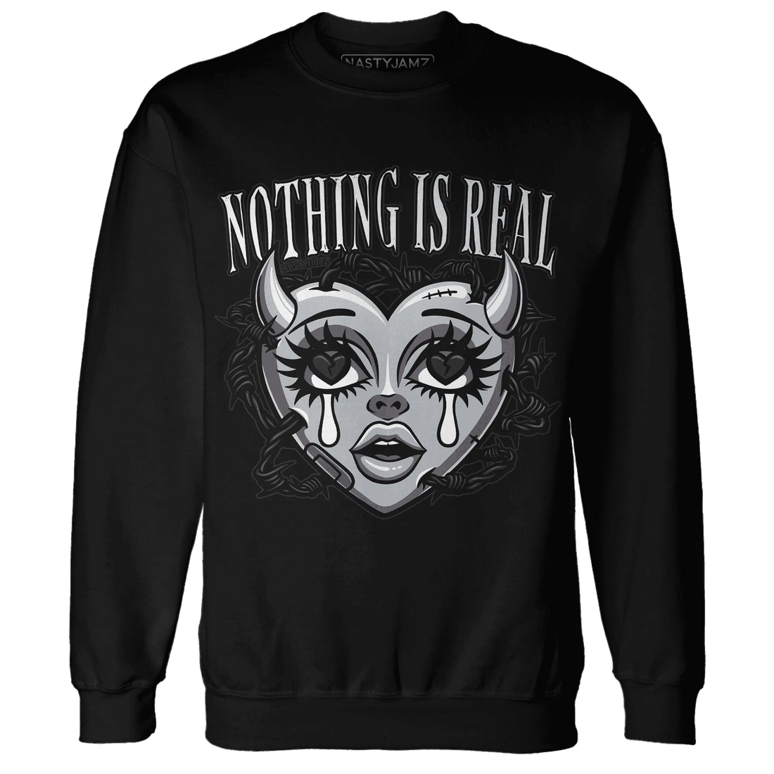 Wolf-Grey-12s-NastyJamz-Sweatshirt-Match-Nothing-Is-Real