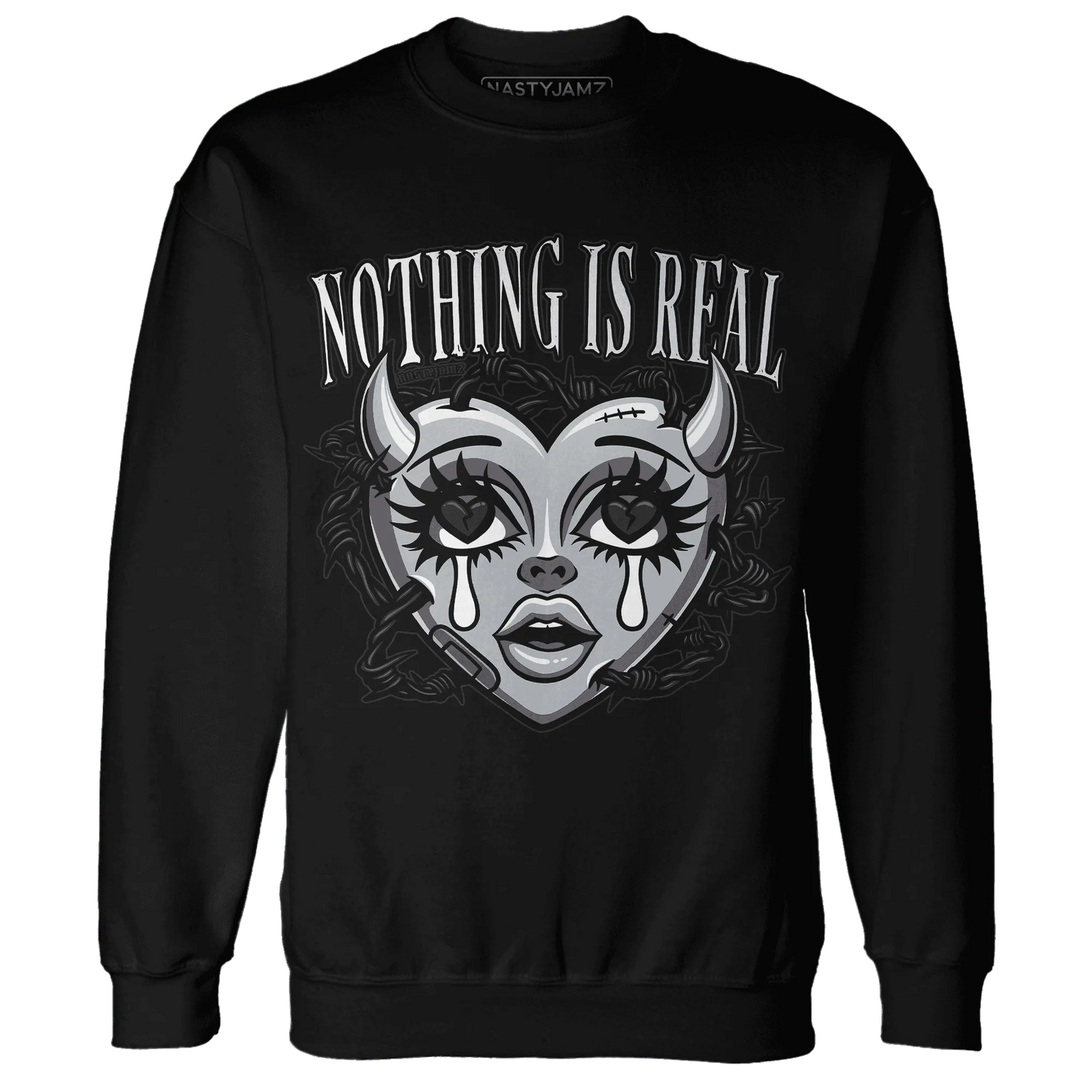 Wolf-Grey-12s-NastyJamz-Sweatshirt-Match-Nothing-Is-Real