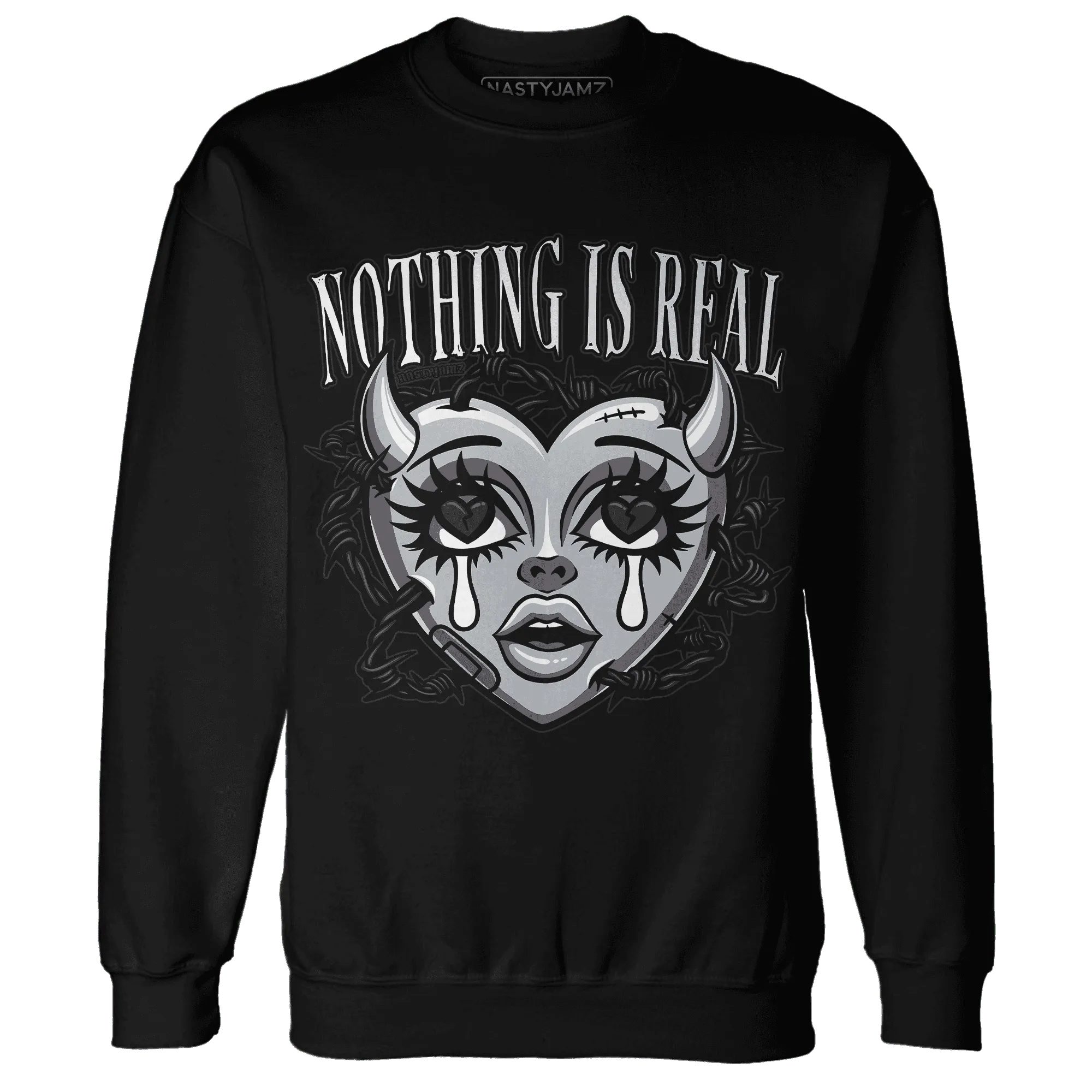 Wolf-Grey-12s-NastyJamz-Sweatshirt-Match-Nothing-Is-Real