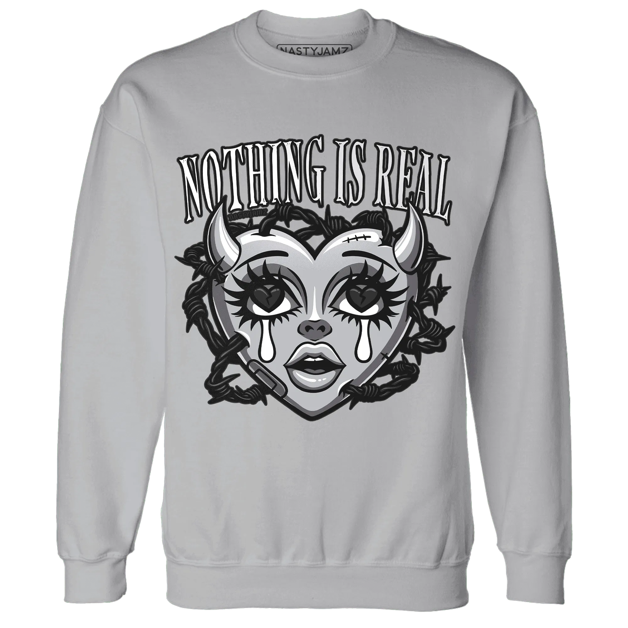 Wolf-Grey-12s-NastyJamz-Sweatshirt-Match-Nothing-Is-Real