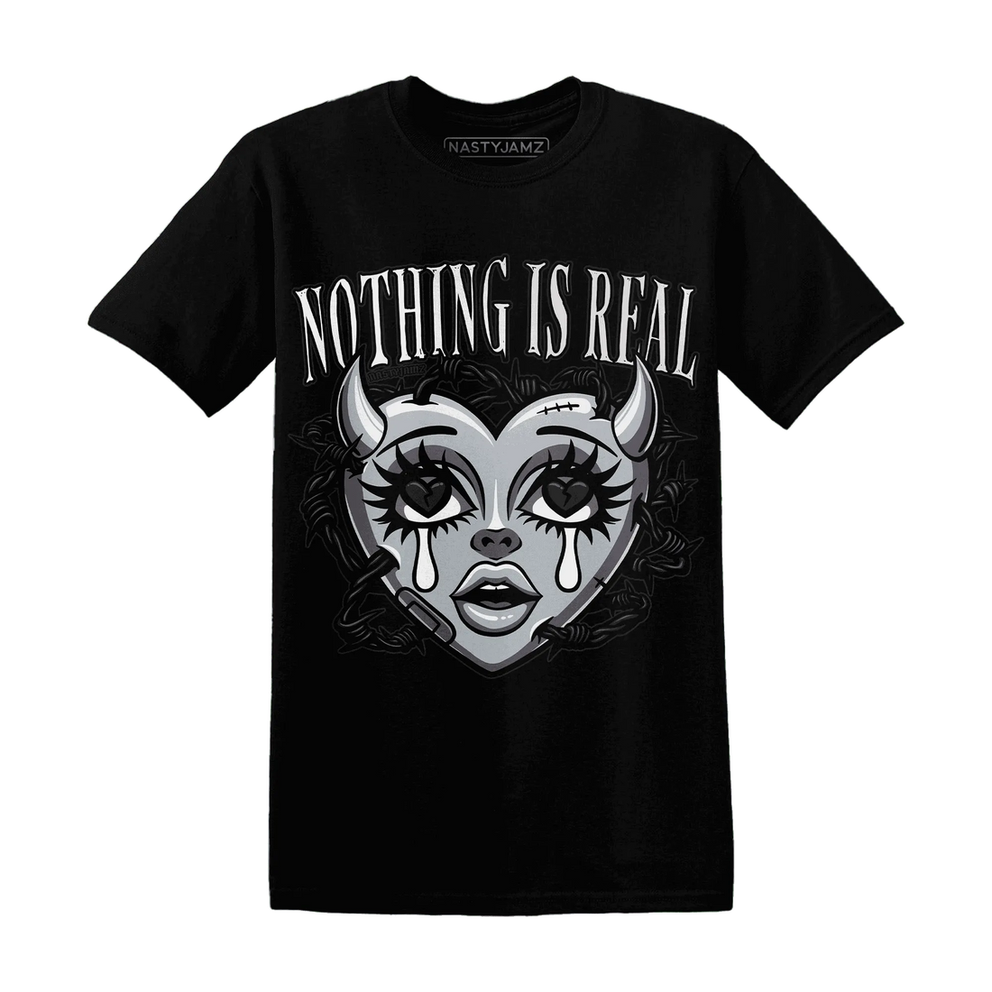 Wolf-Grey-12s-NastyJamz-T-Shirt-Match-Nothing-Is-Real