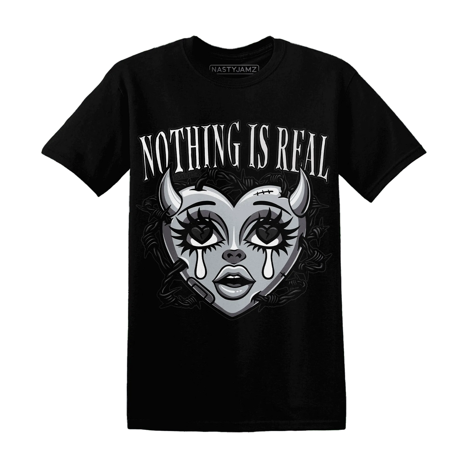 Wolf-Grey-12s-NastyJamz-T-Shirt-Match-Nothing-Is-Real
