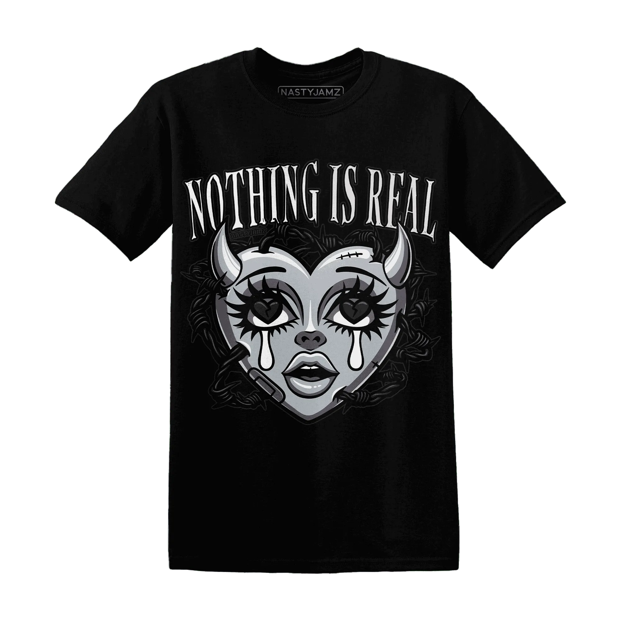Wolf-Grey-12s-NastyJamz-T-Shirt-Match-Nothing-Is-Real