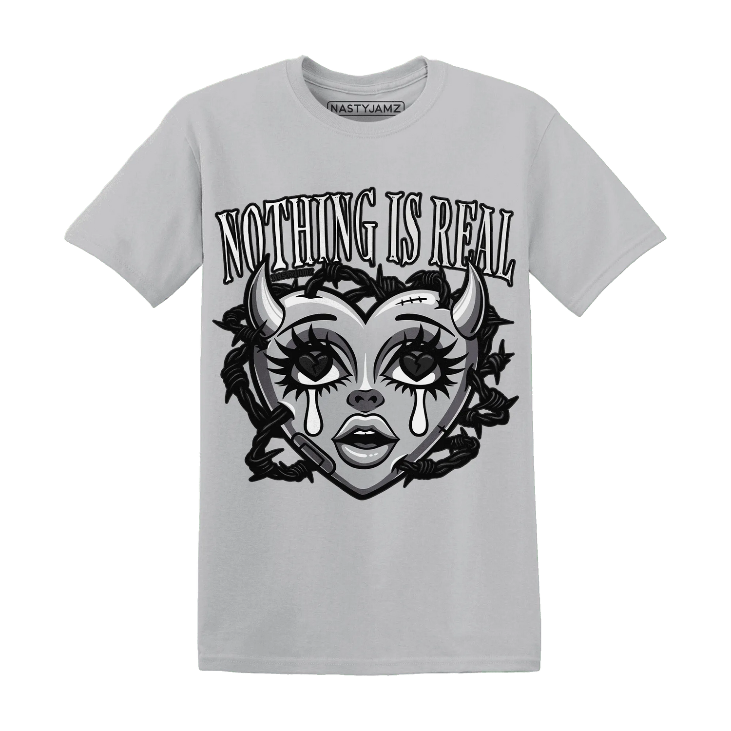Wolf-Grey-12s-NastyJamz-T-Shirt-Match-Nothing-Is-Real