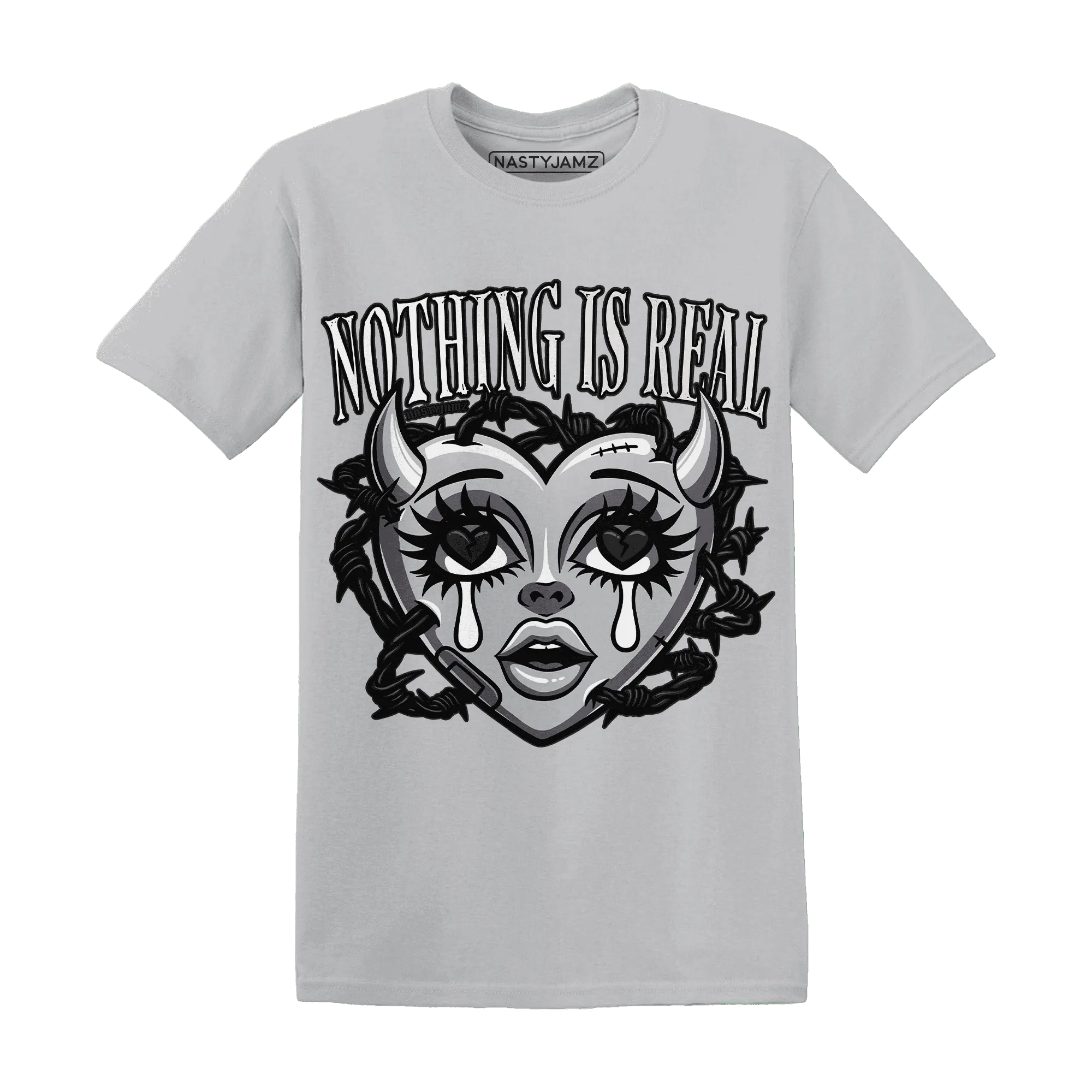 Wolf-Grey-12s-NastyJamz-T-Shirt-Match-Nothing-Is-Real
