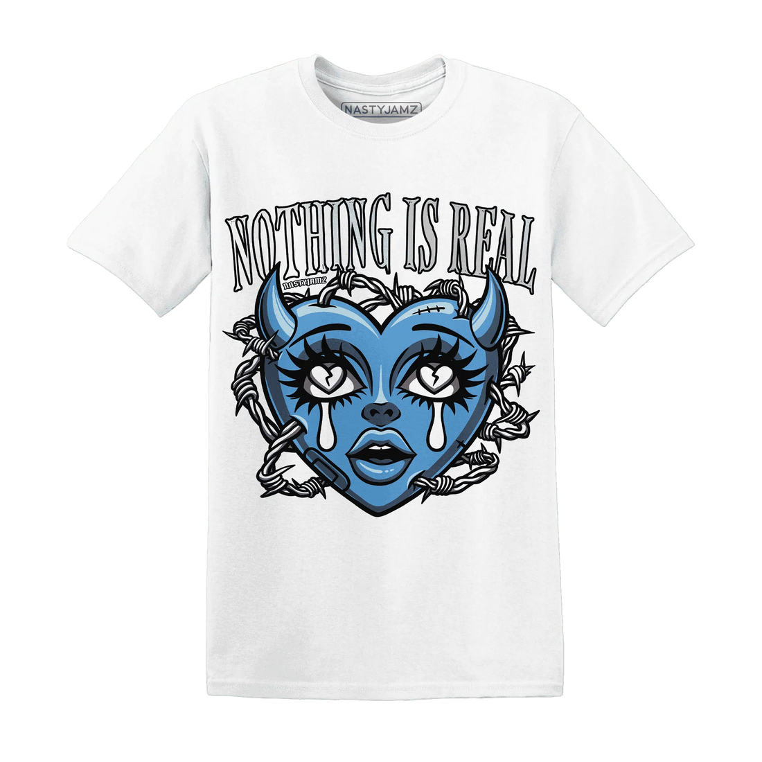 Carolina-Blue-Univercitii-17s-NastyJamz-T-Shirt-Match-Nothing-Is-Real