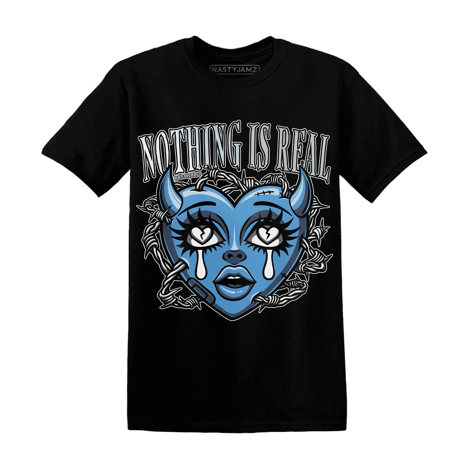 Carolina-Blue-Univercitii-17s-NastyJamz-T-Shirt-Match-Nothing-Is-Real