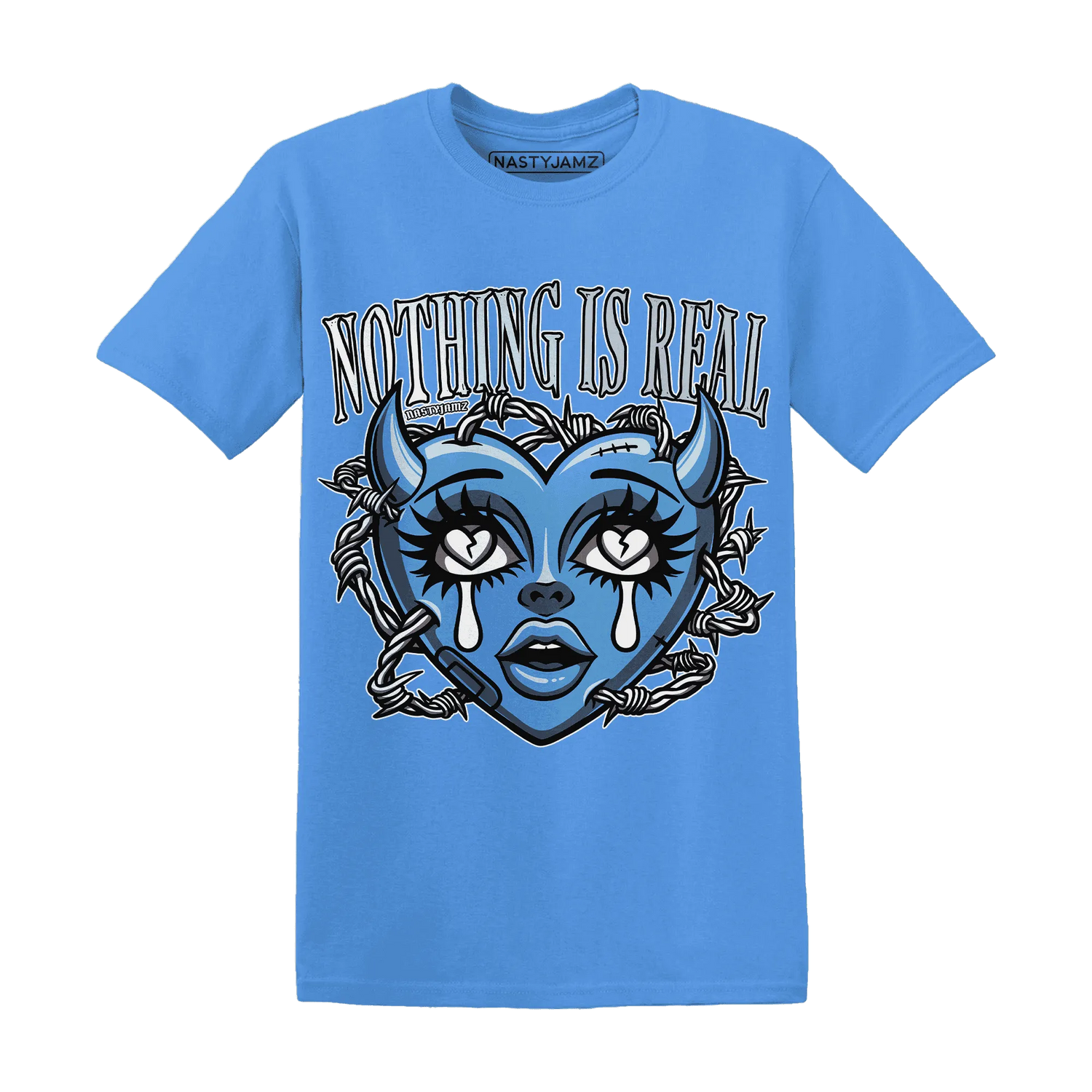 Carolina-Blue-Univercitii-17s-NastyJamz-T-Shirt-Match-Nothing-Is-Real