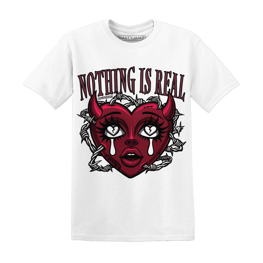 High-White-Team-Red-1s-T-Shirt-Match-Nothing-Is-Real