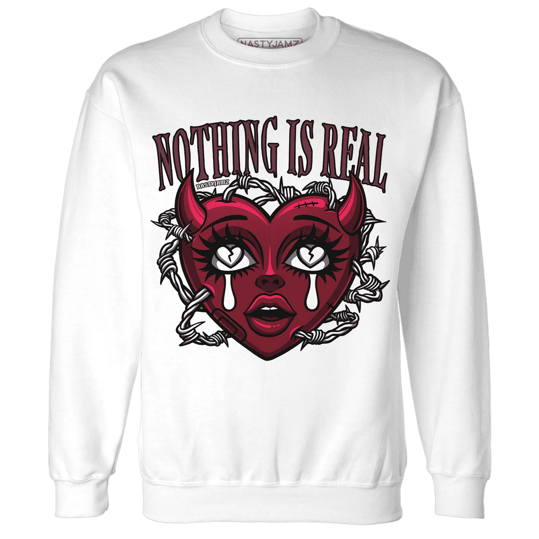 High-White-Team-Red-1s-Sweatshirt-Match-Nothing-Is-Real