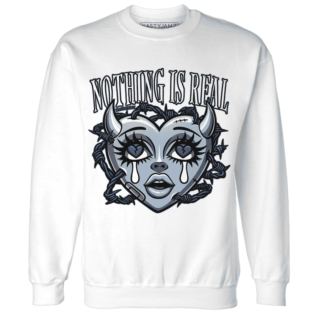 Mid-Diffused-Blue-Grey-1s-Sweatshirt-Match-Nothing-Is-Real