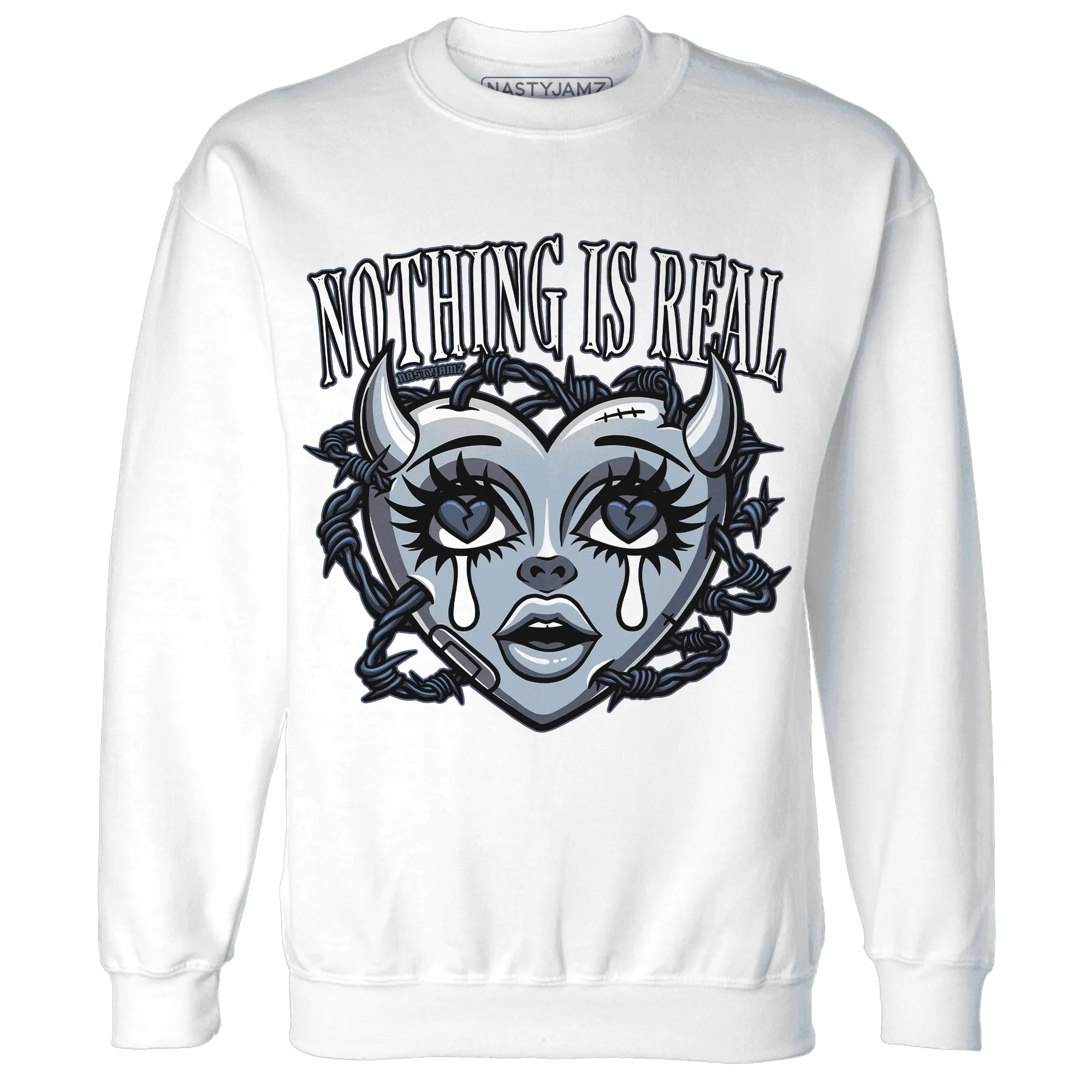 Mid-Diffused-Blue-Grey-1s-Sweatshirt-Match-Nothing-Is-Real