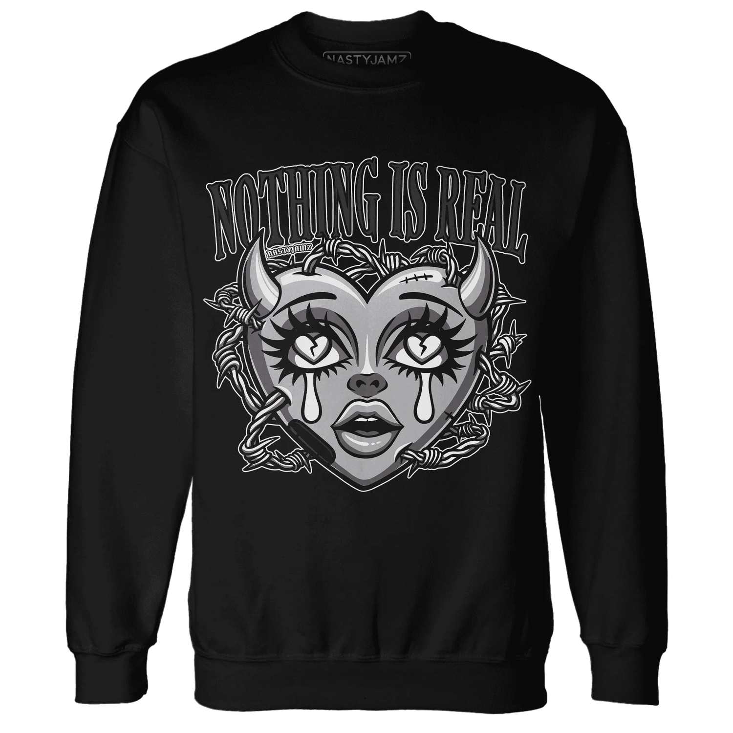 Wolf-Grey-1s-Sweatshirt-Match-Nothing-Is-Real