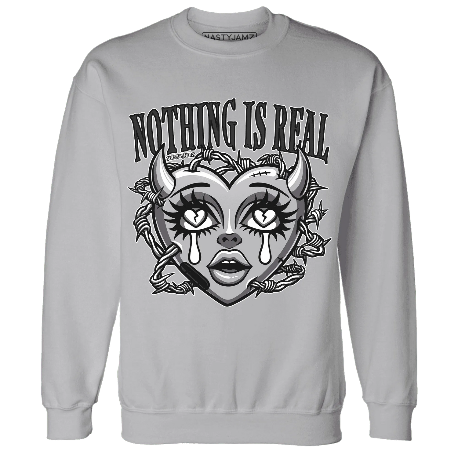 Wolf-Grey-1s-Sweatshirt-Match-Nothing-Is-Real