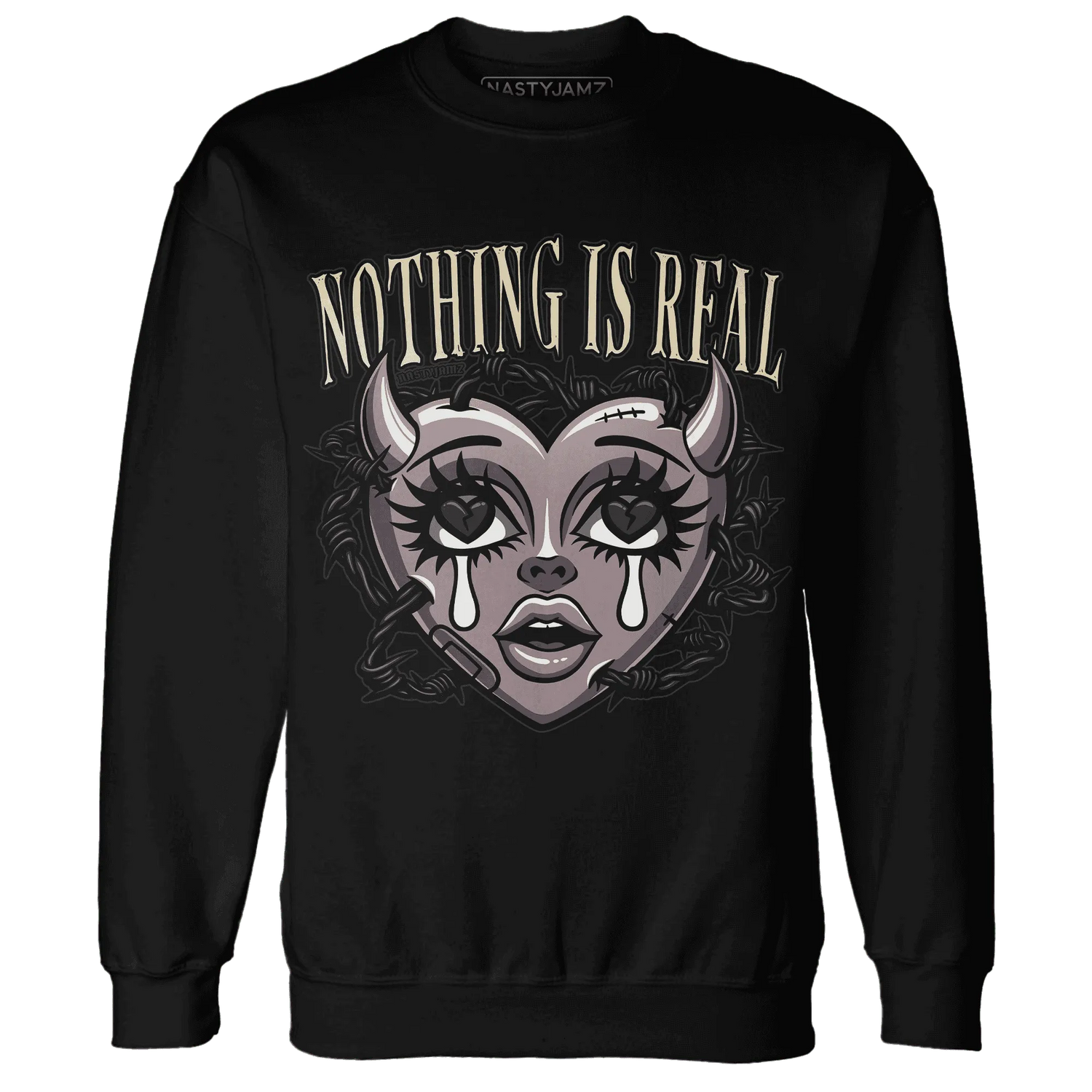 Black-Violet-Ore-3s-NastyJamz-Sweatshirt-Match-Nothing-Is-Real
