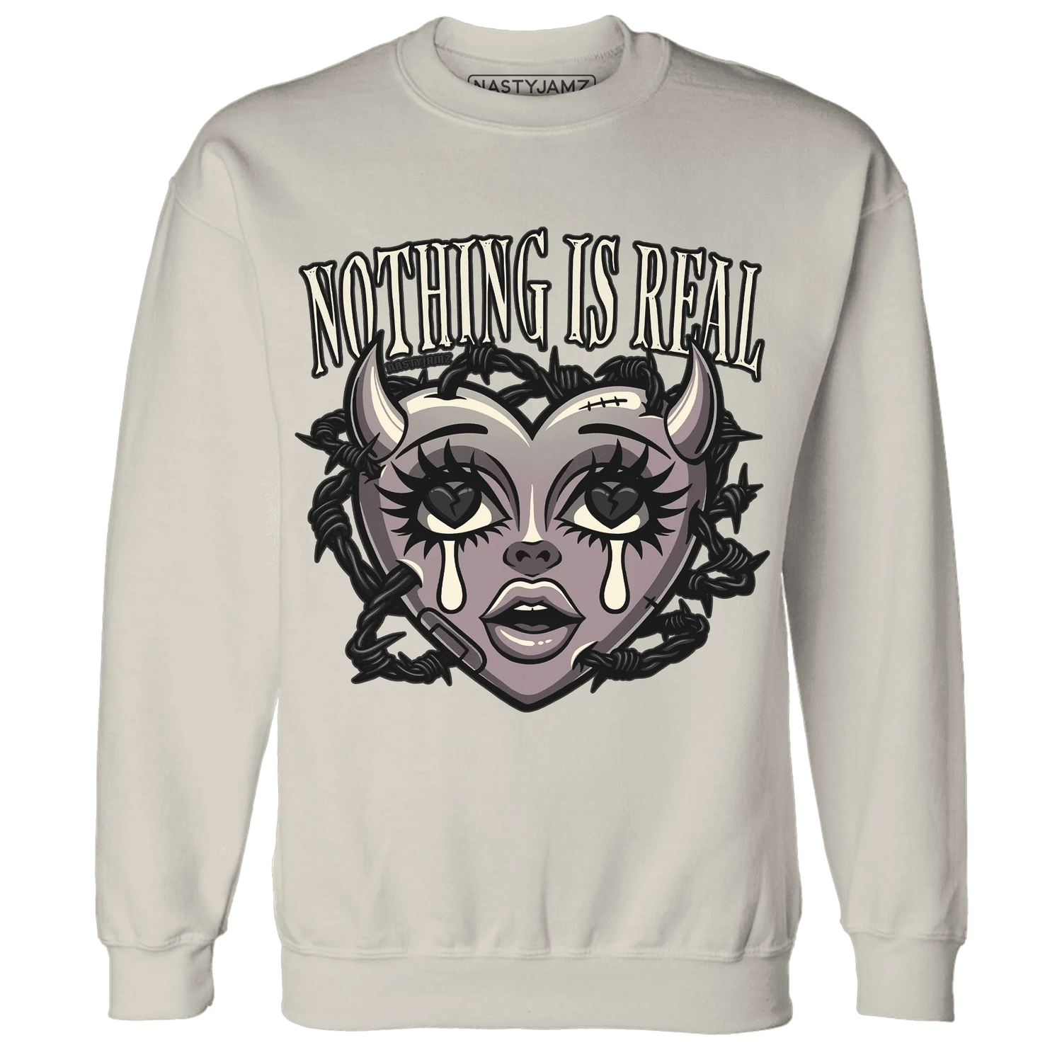 Black-Violet-Ore-3s-NastyJamz-Sweatshirt-Match-Nothing-Is-Real