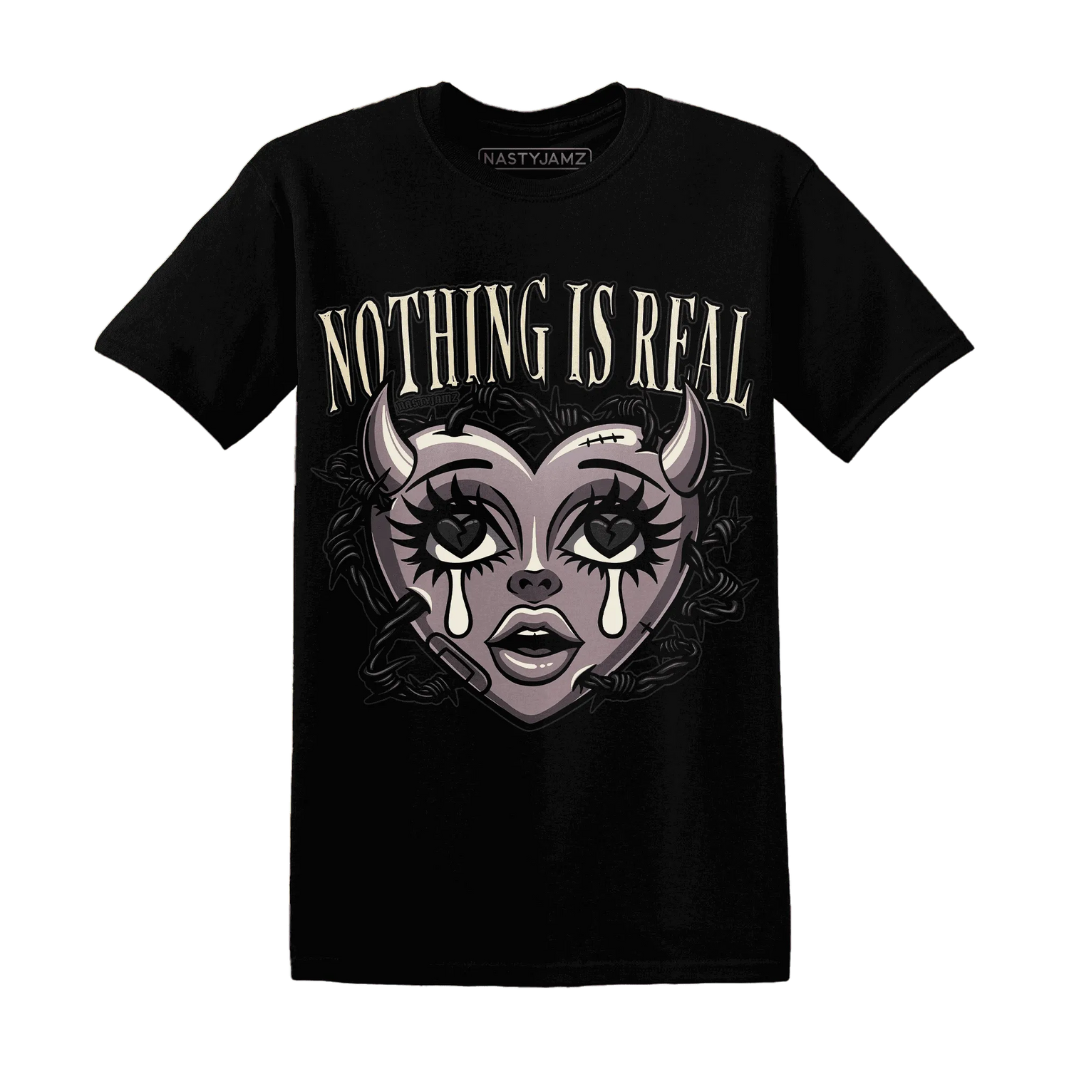 Black-Violet-Ore-3s-NastyJamz-T-Shirt-Match-Nothing-Is-Real