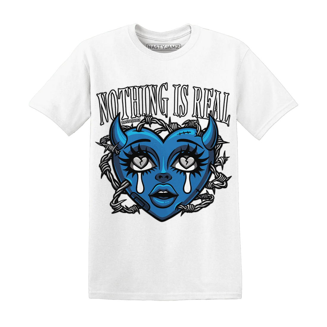 Industrial-Blue-4s-T-Shirt-Match-Nothing-Is-Real
