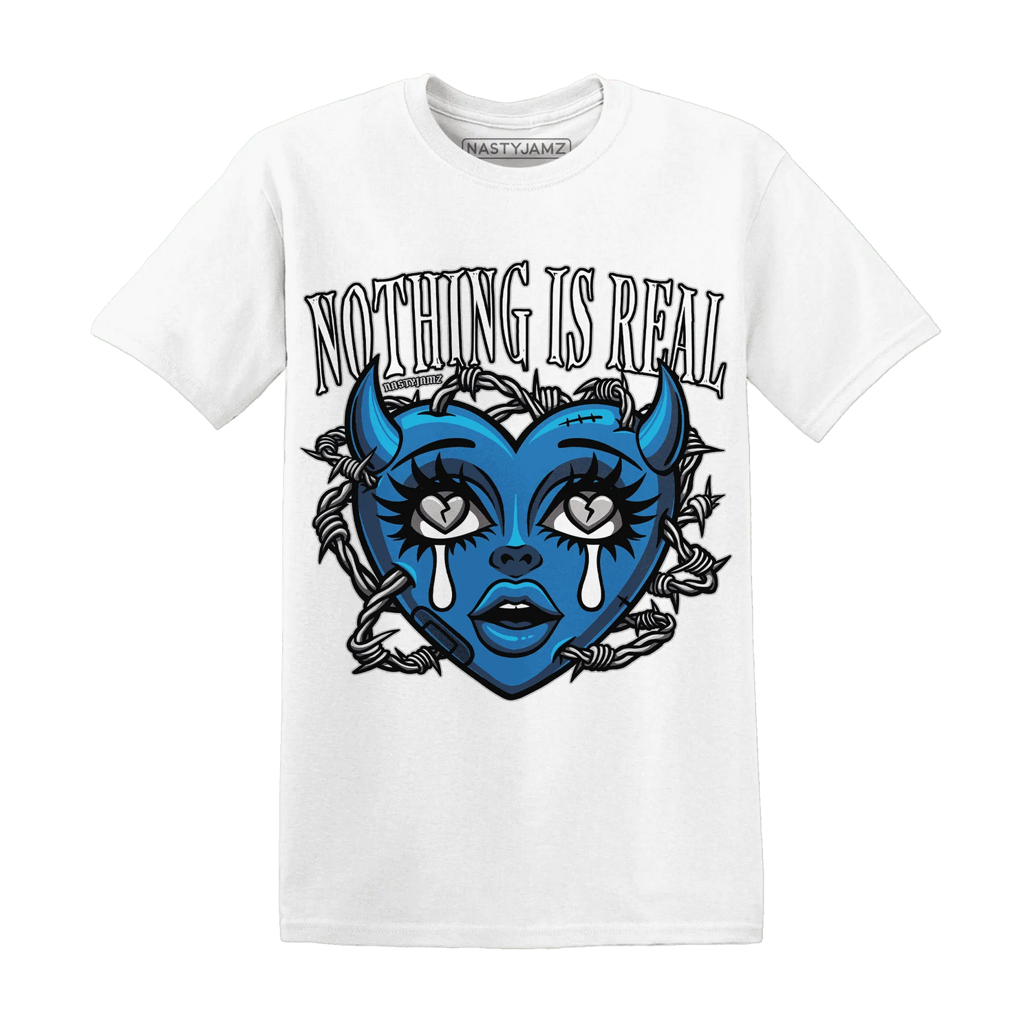 Industrial-Blue-4s-T-Shirt-Match-Nothing-Is-Real