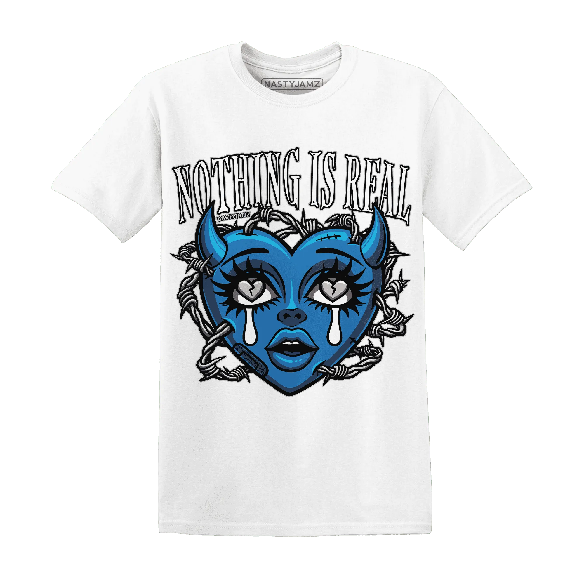 Industrial-Blue-4s-T-Shirt-Match-Nothing-Is-Real